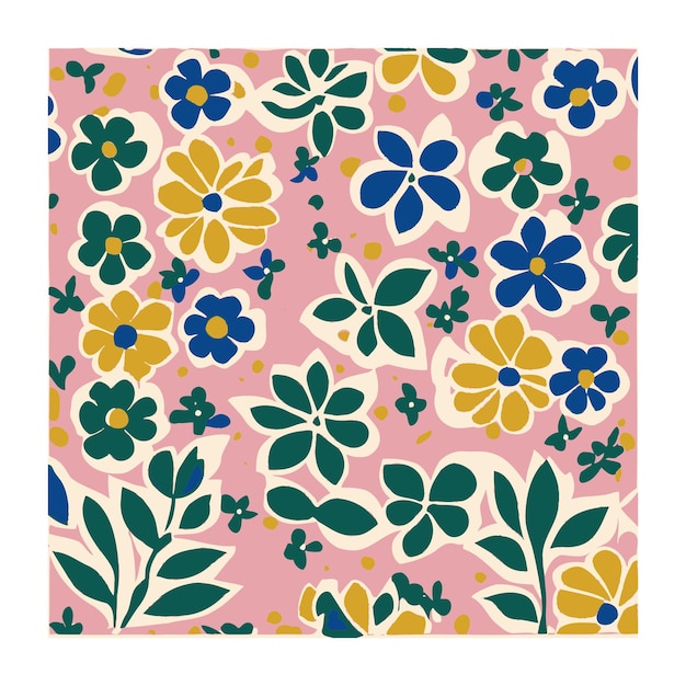 Los colores femeninos son un hermoso patrón textil floral