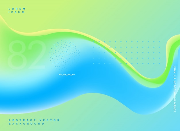 Colores fluidos modernos fondo verde azul moderno