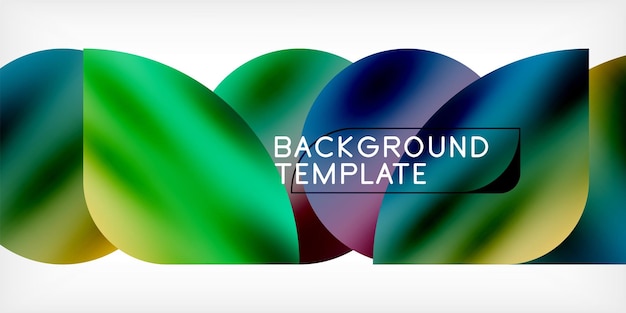 Colores formas geométricas círculos de sombra de fondo