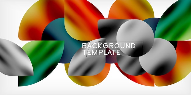 Colores formas geométricas círculos de sombra de fondo