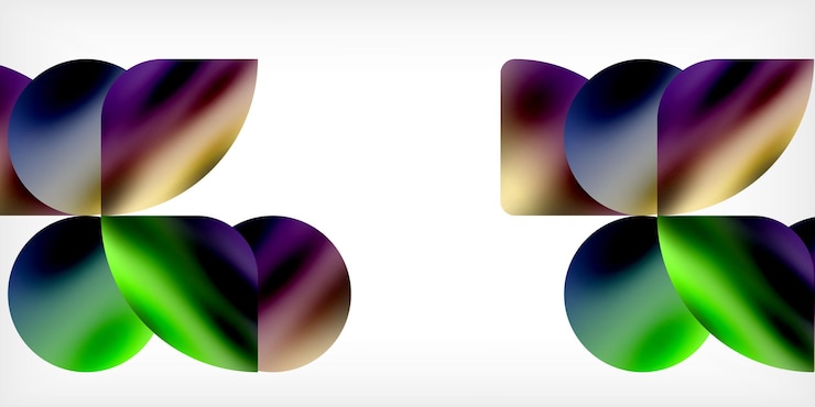 Vector colores formas geométricas círculos de sombra de fondo