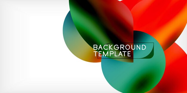 Colores formas geométricas círculos de sombra de fondo