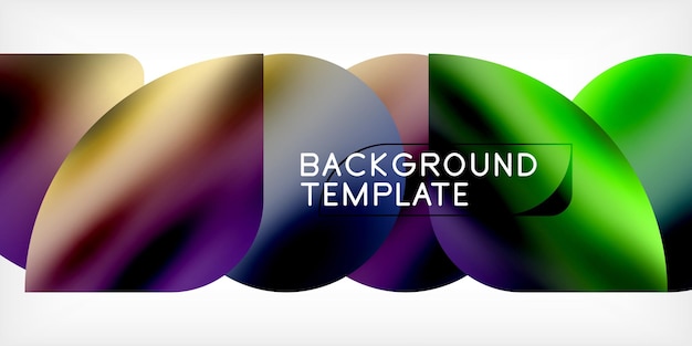Colores formas geométricas círculos de sombra de fondo