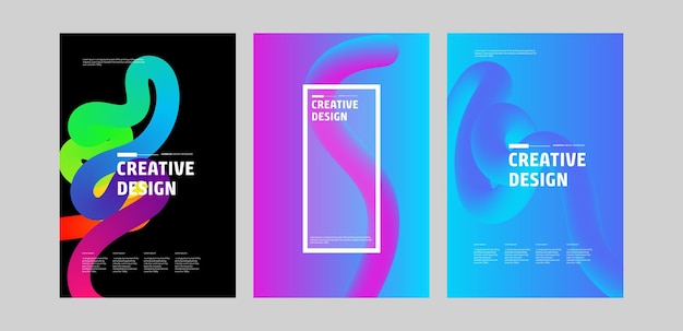 colores gradientes y formas fluidas abstractas Perfecto para folletos carteles o redes sociales