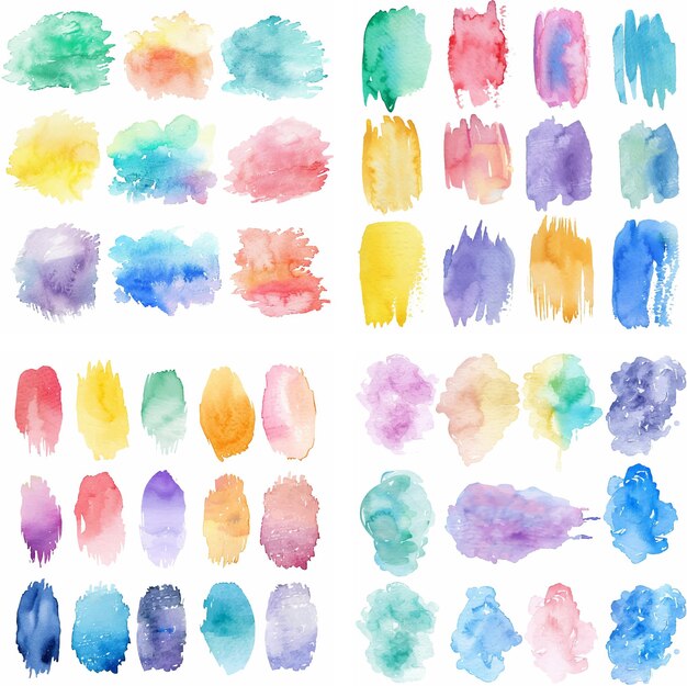 colores mancha tinta trazo colorido pastel salpicaduras áspera creatividad efecto acuarela pintura