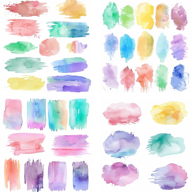 colores mancha tinta trazo colorido pastel salpicaduras áspera creatividad efecto acuarela pintura