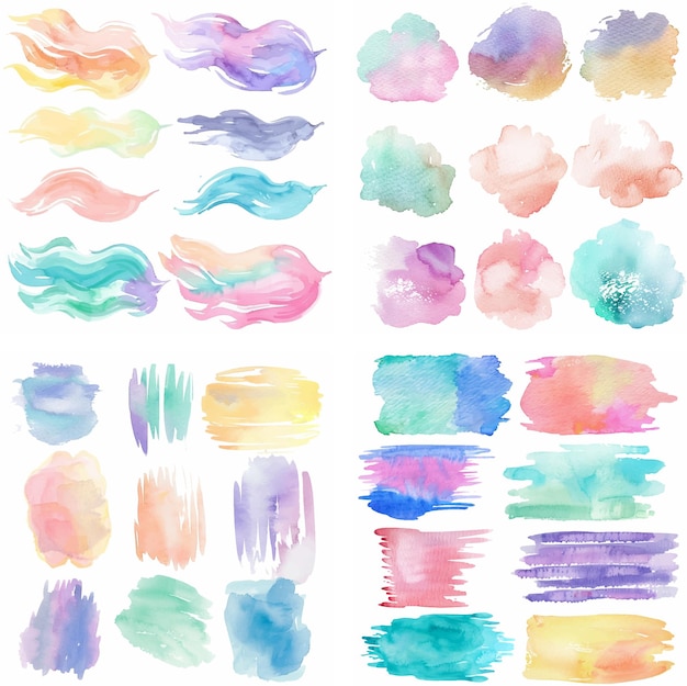 colores mancha tinta trazo colorido pastel salpicaduras áspera creatividad efecto acuarela pintura