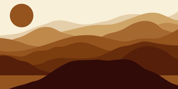 Colores de la montaña ondas translúcidas puesta de sol formas de vidrio abstractas diseño de fondo moderno ilustración vectorial