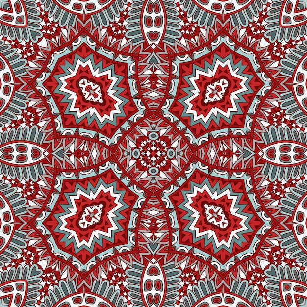 Colores de Navidad coloridos festivos abstractos vector patrón tribal étnico