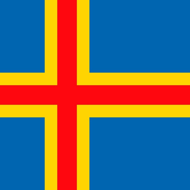 Colores oficiales de la bandera de Aland Ilustración vectorial
