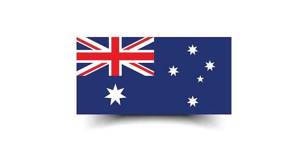 Colores oficiales de la bandera de Australia e ilustración vectorial digital de las proporciones