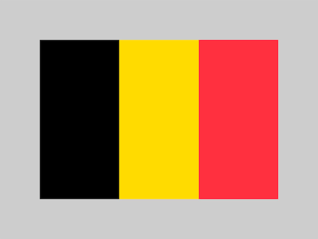 Colores oficiales de la bandera de bélgica y proporción ilustración vectorial