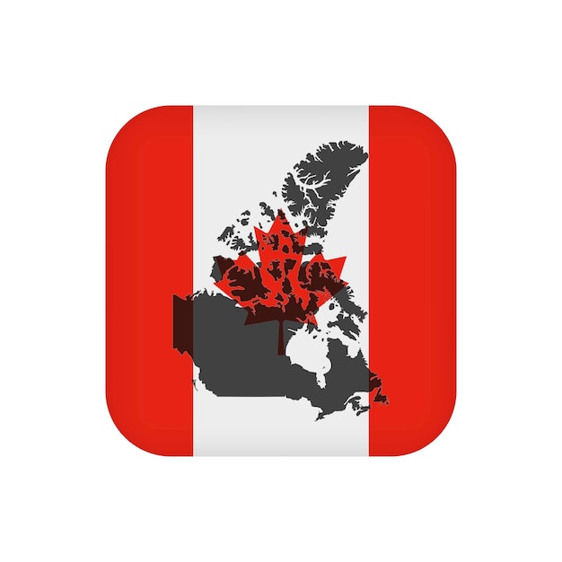 Colores oficiales de la bandera de Canadá ilustración vectorial