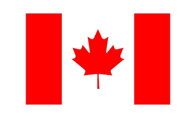 Colores oficiales de la bandera de Canadá y proporción correcta Bandera nacional de Canadá
