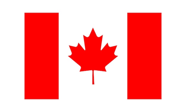 Colores oficiales de la bandera de canadá y proporción correcta bandera nacional de canadá