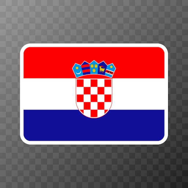 Colores oficiales de la bandera de Croacia y proporción ilustración vectorial