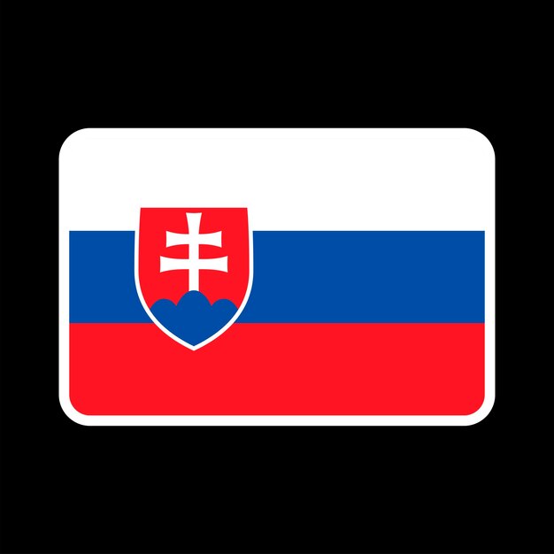 Colores oficiales de la bandera de Eslovaquia y proporción ilustración vectorial