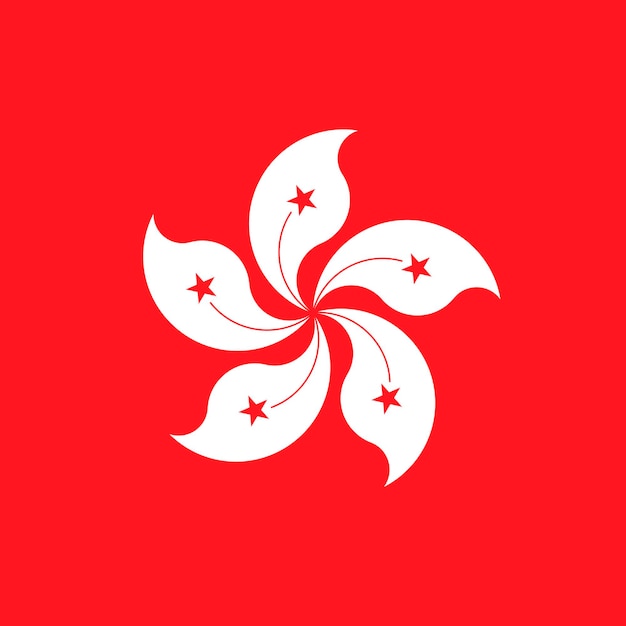 Colores oficiales de la bandera de Hong Kong Ilustración vectorial