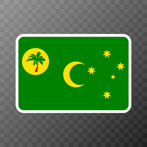 Colores oficiales de la bandera de las Islas Cocos y proporción ilustración vectorial