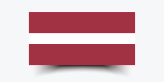 Colores oficiales de la bandera de Letonia e ilustración vectorial digital de las proporciones