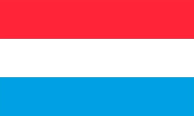 Vector colores oficiales de la bandera de luxemburgo y proporción ilustración vectorial