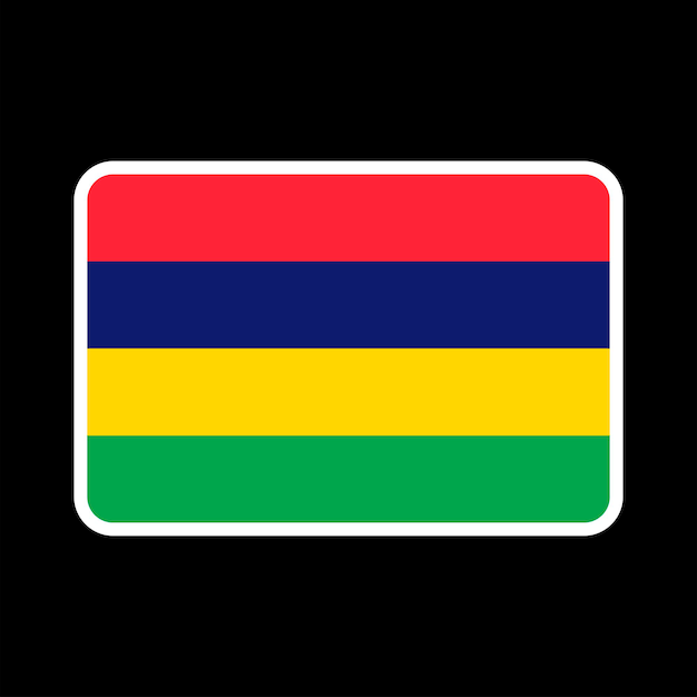 Colores oficiales de la bandera de Mauricio y proporción ilustración vectorial