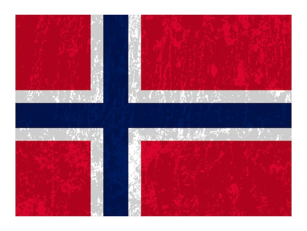 Vector colores oficiales de la bandera de noruega y proporción ilustración vectorial