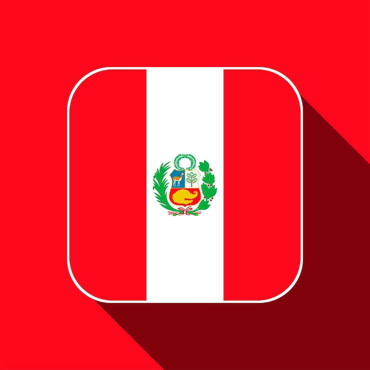 Vector colores oficiales de la bandera de perú ilustración vectorial