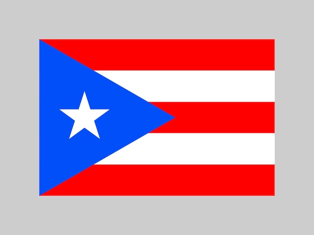 Colores oficiales de la bandera de Puerto Rico y proporción ilustración vectorial