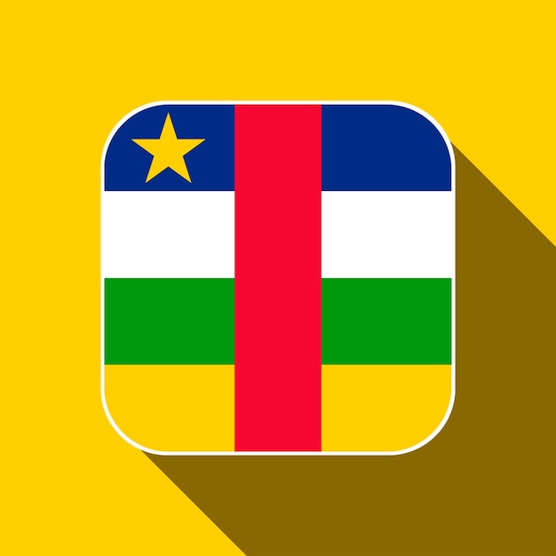 Colores oficiales de la bandera de la República Centroafricana Ilustración vectorial