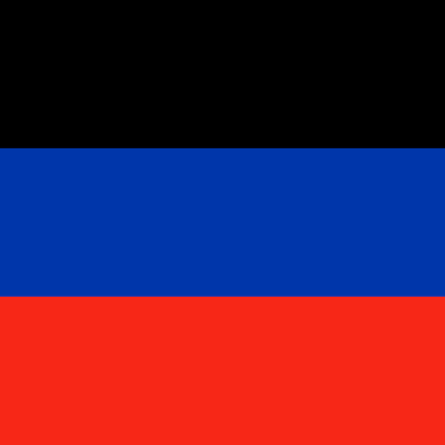 Vector colores oficiales de la bandera de la república de donetsk ilustración vectorial