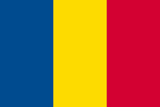 Vector colores oficiales de la bandera de rumania y proporción correcta bandera nacional de rumania