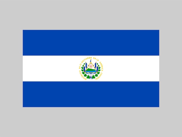 Colores oficiales de la bandera de Salvador y proporción ilustración vectorial