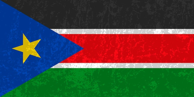 Colores oficiales de la bandera de Sudán del Sur y proporción ilustración vectorial