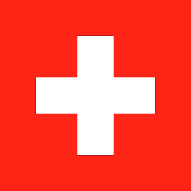 Colores oficiales de la bandera de Suiza Ilustración vectorial