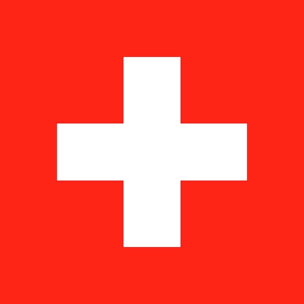 Colores oficiales de la bandera de suiza ilustración vectorial