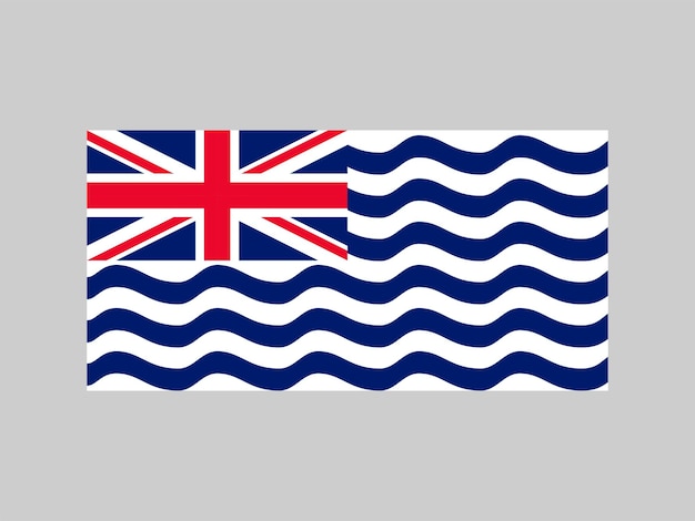 Colores oficiales de la bandera del Territorio Británico del Océano Índico y proporción Ilustración vectorial