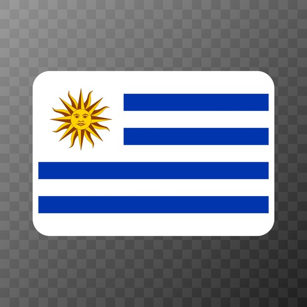 Colores oficiales de la bandera de Uruguay y proporción ilustración vectorial