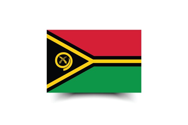 Colores oficiales de la bandera de Vanuatu e ilustración vectorial digital de las proporciones