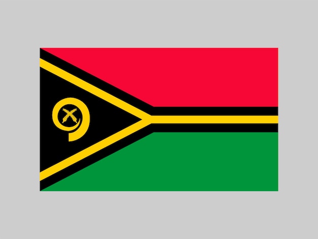 Colores oficiales de la bandera de Vanuatu y proporción ilustración vectorial