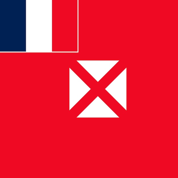 Colores oficiales de la bandera de Wallis y Futuna Ilustración vectorial