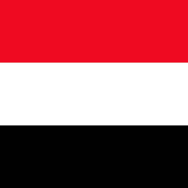 Colores oficiales de la bandera de Yemen ilustración vectorial