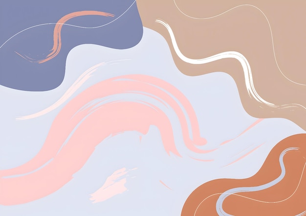 Colores pastel abstractos con pinceladas y diseño fluido