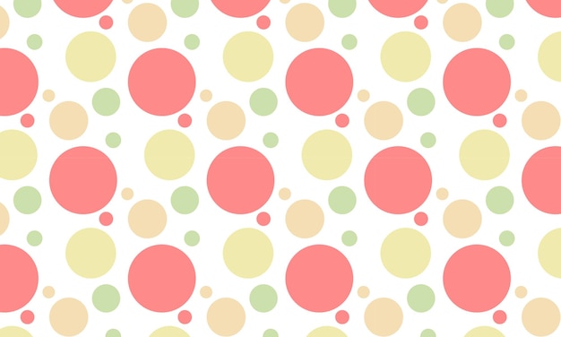 Colores pastel patrón de polkadot abstracto en fondo blanco diseño de plantilla de ilustración vectorial