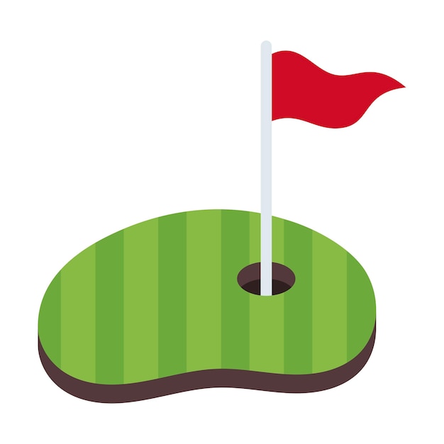 Colores planos para agujeros de golf