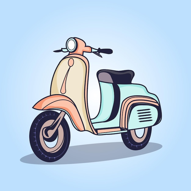 colores vectoriales de scooter ilustración de arte libre
