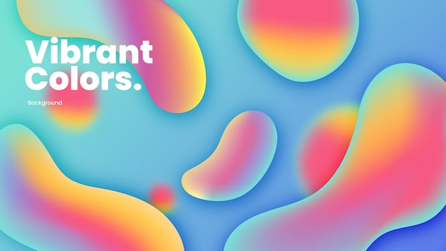 Colores vibrantes Degradado líquido formas onduladas banner futurista Fondo fluido Moderno