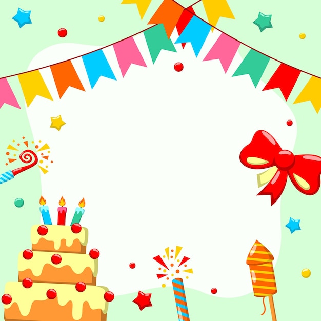 colorful birthday decoration template background