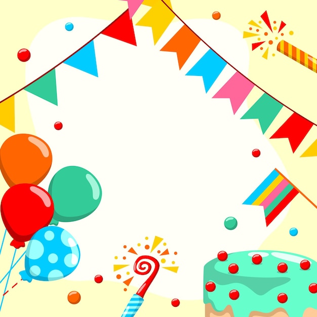 colorful birthday decoration template background