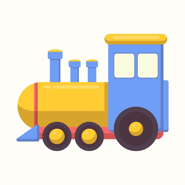 Colorful children39s toy train illustration
